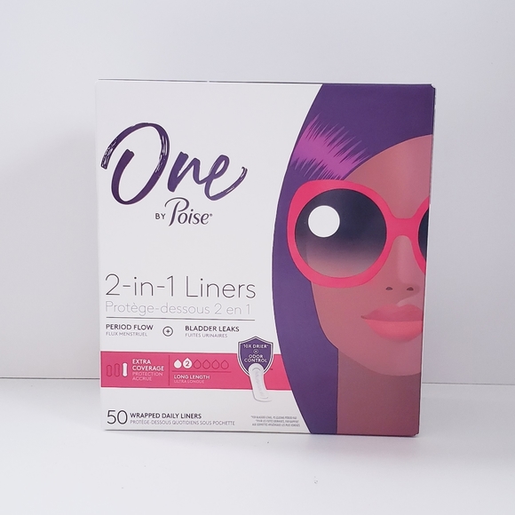Poise Other - ⭐4/$15 One by Poise 2-in-1 Period & Bladder Leakage Daily Liner Extra Co…